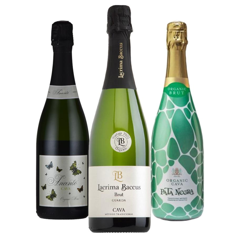 オーガニック カヴァ 3本 セット スパークリング スペイン CAVA カバ