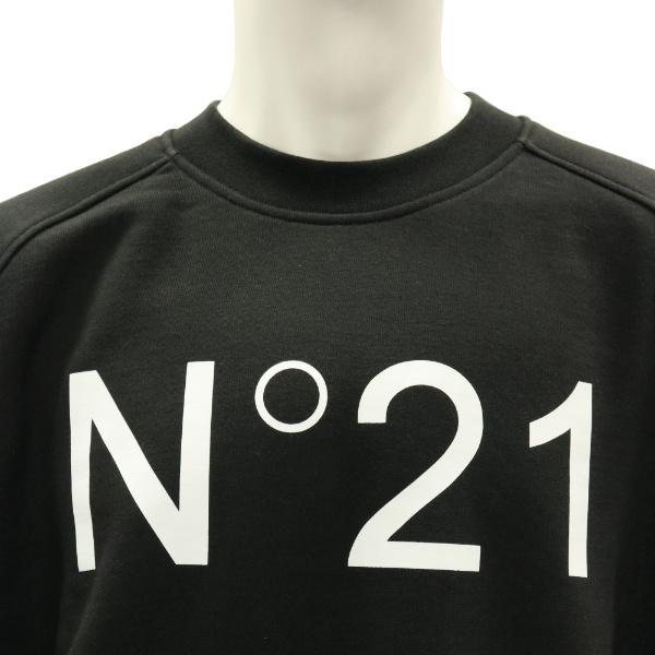 【セール 30%オフ】ヌメロヴェントゥーノ スウェットシャツ N°21 トレーナー ロゴ ブラック 国内正規品