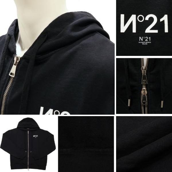 【セール 50%オフ】 ヌメロ N°21 ヌメロヴェントゥーノ ジップパーカー ブラック 国内正規品 | N°21 | 03