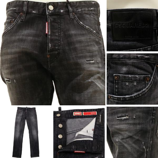 【2026年春夏】 ディースクエアード ジーンズ DSQUARED2 デニム BLACK FOG WASH TEDDY TIDY BIKER タイディバイカー ブラック 国内正規品の画像