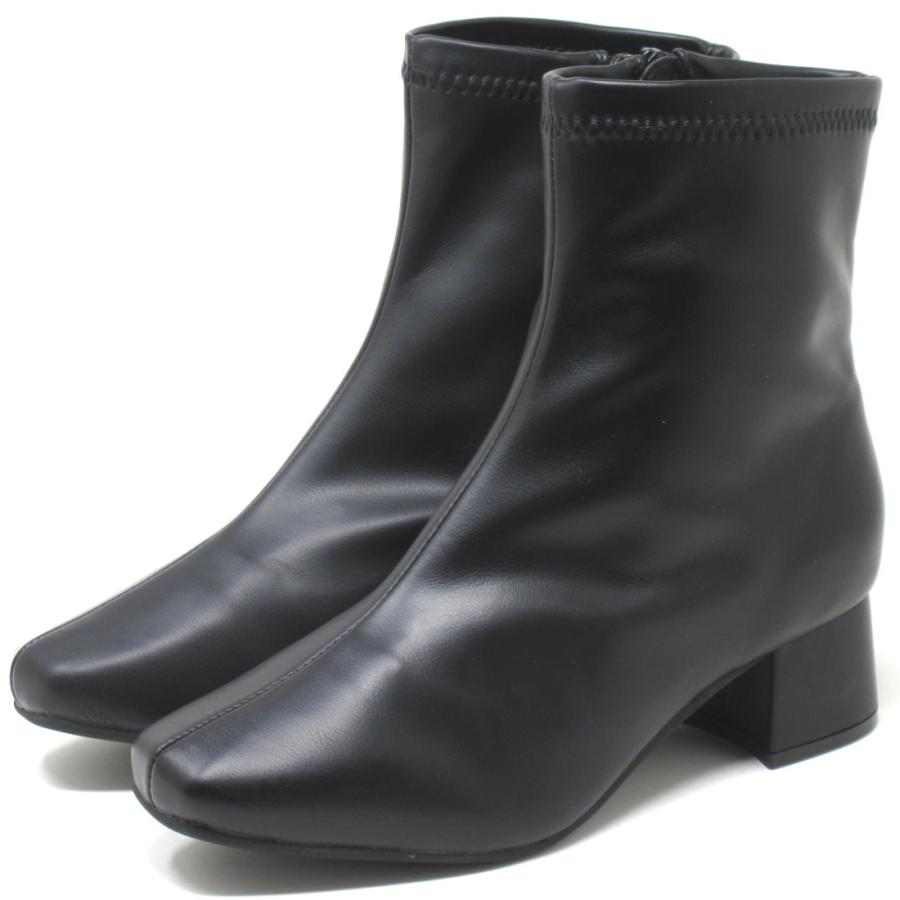 幅広 ワイズ 3E ストレッチ ショートブーツ 大きいサイズ レディース  