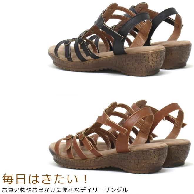 サンダル レディース 大きいサイズ 25 5cm 26cm 26 5cm 対応 グラディエーターサンダル ウェッジサンダル 3197tw Sandal021 Kando大きいサイズレディース靴 通販 Yahoo ショッピング