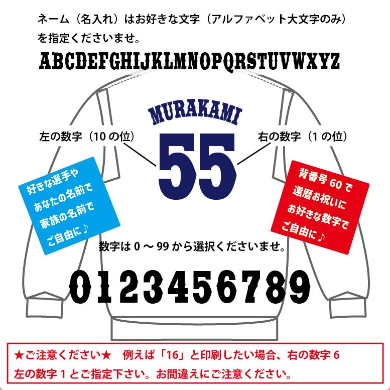 【背番号自由】2023WBC、2024 侍ジャパン 野球 日本代表ユニフォーム風スウェット　サムライジャパン　レプリカ　トレーナー｜kandou-t-shirt｜03