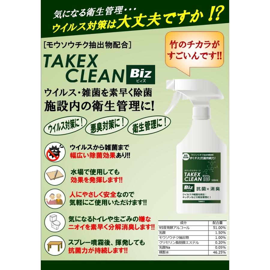 【送料無料】 ノロウイルス対策商品 タケックスクリーン Biz 500ml×24本 スプレータイプ タケックスラボ ケース販売 業務用 【メーカー直送】_1