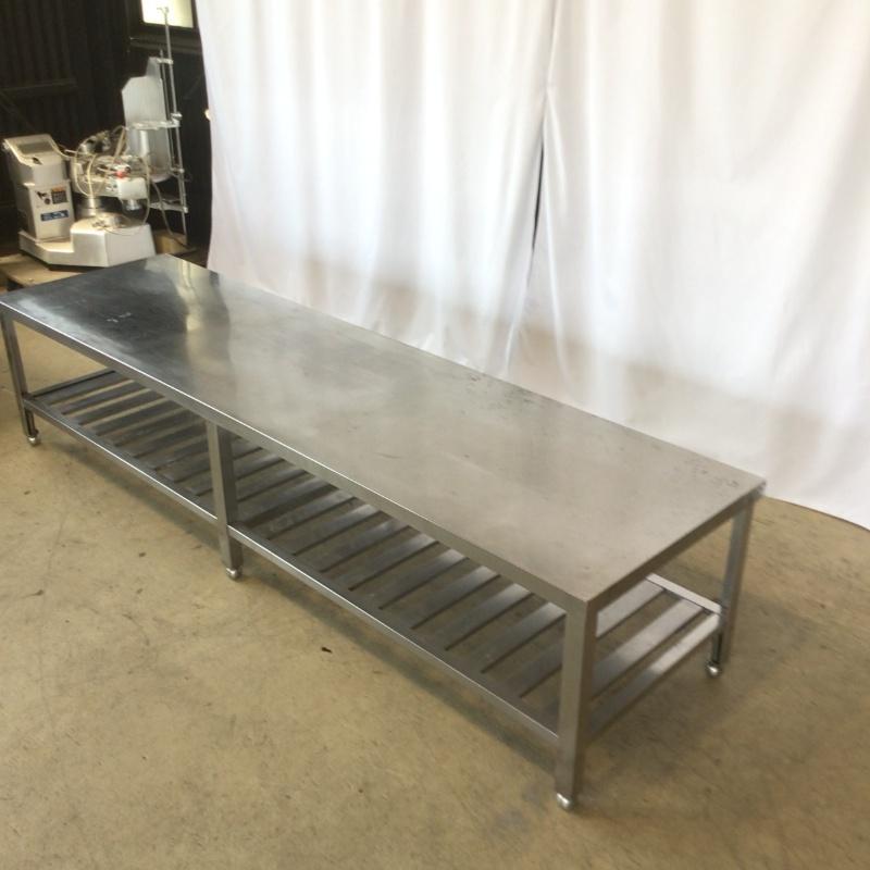 中古】【直接引き取り限定】業務用 ステンレス コンロ台 幅2200×奥行