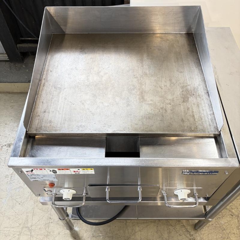 一部地域別途送料有【中古】電気グリドル 架台付 ニチワ TEG-600 2014年製 三相200V 幅600×奥行600×高800mm(No.a155) 業務用 厨房機器の画像