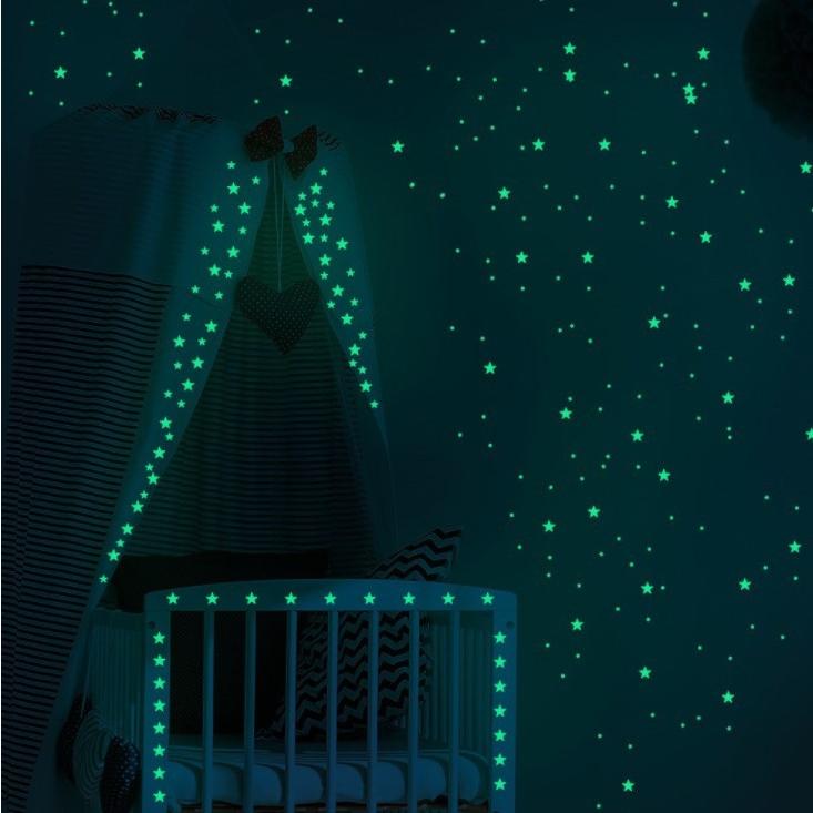 ウォールステッカー 星 蛍光シール プラネタリウム 綺麗な スター スイッチ周り 蓄光 夜光 暗くなると光る きれい 子供部屋 リビング インテリア シール｜kanedasyoten｜06