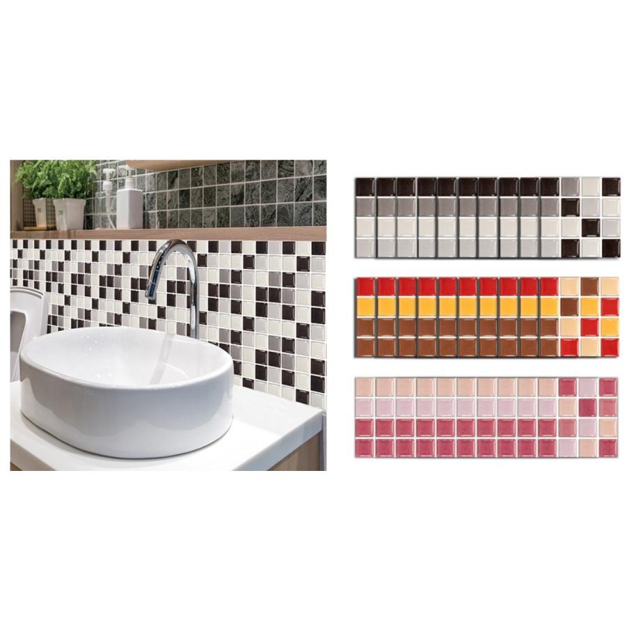 大注目 タイルシール モザイクタイル シールタイル 10枚セット 1 ステッカー 貼るだけ 簡単 Diy キッチン 洗面 模様替え リメイクシート 壁紙 防水 Babylonrooftop Com Au