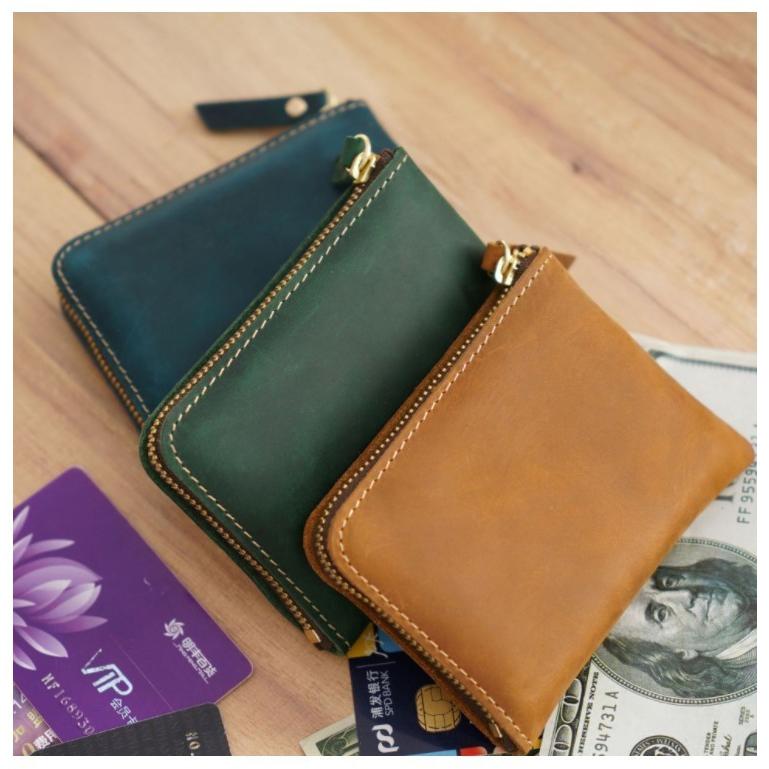 お札入れ 薄い メンズ 本革 財布 L字ファスナー カードケース 薄型