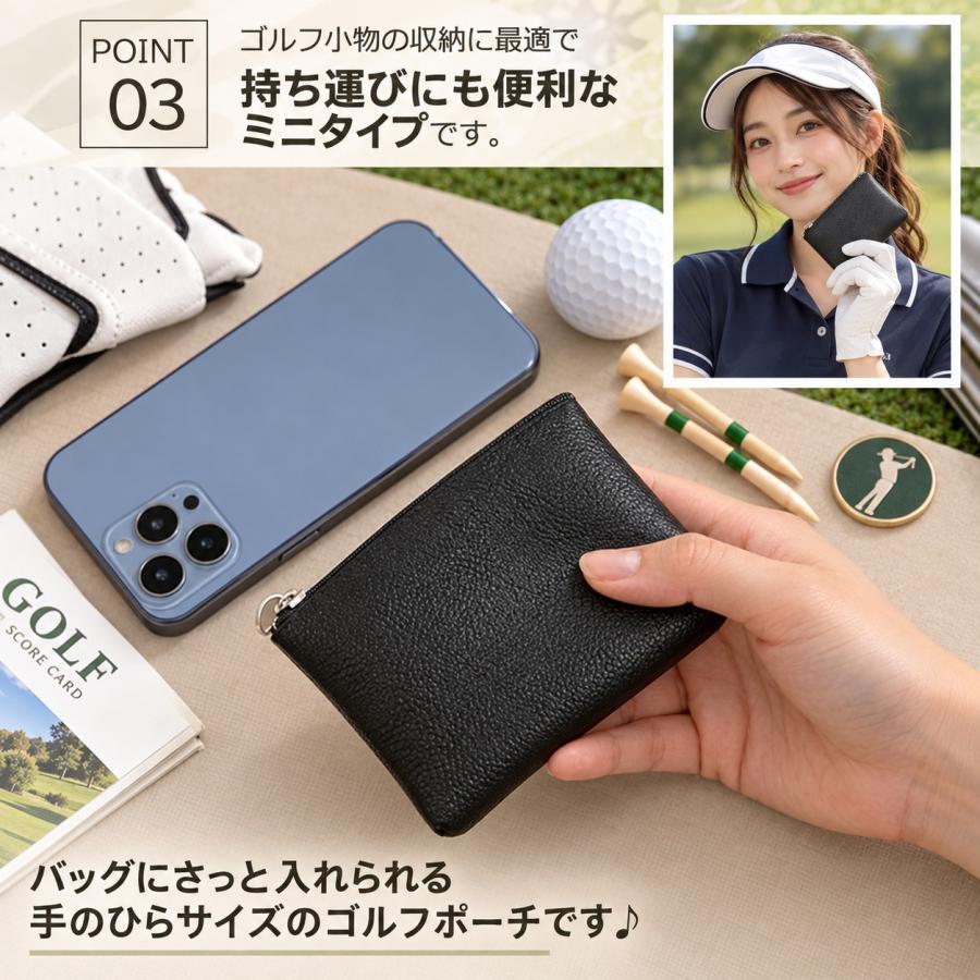 ゴルフ ティーケース ポーチ コンパクト ホルダー 小物入れ ボール