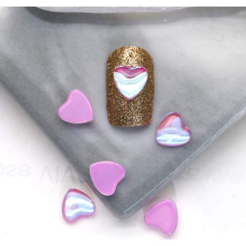 ネイルパーツ ハート 8ミリ 20個セット ジェルネイルデコレーション  