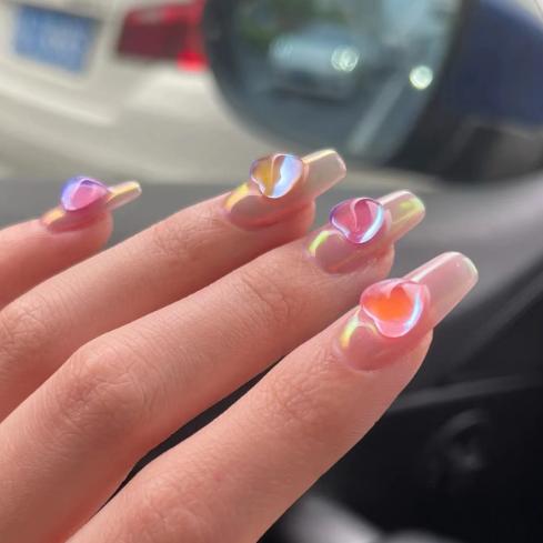 ネイルパーツ ハート 8ミリ 20個セット ジェルネイルデコレーション  