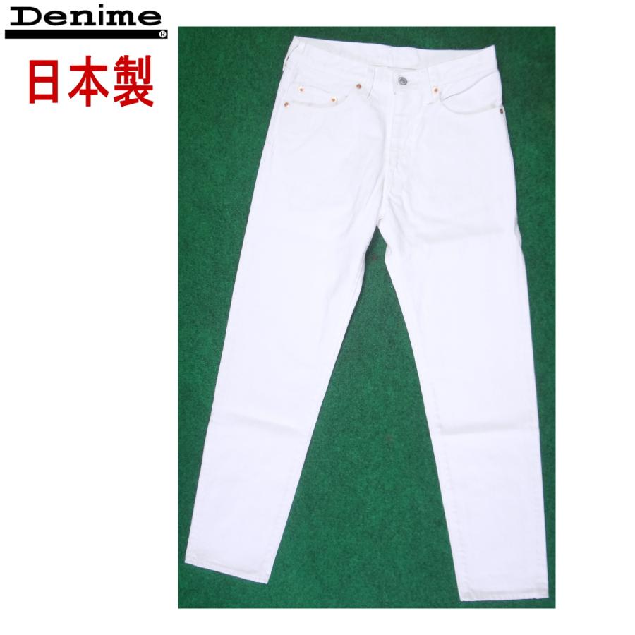 Denime ドゥニーム Mサイズ スリムテーパード ホワイトデニム 裾 Denime ドゥニーム Mサイズ スリムテーパード ホワイトデニム 裾