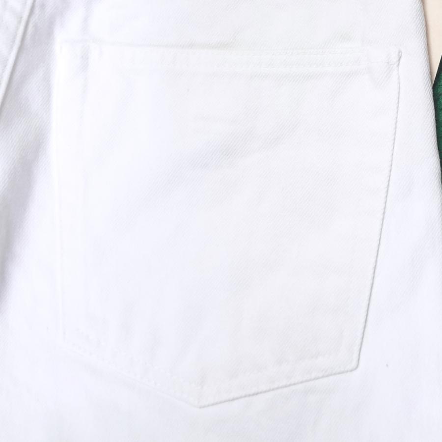 Denime（ドゥニーム） Mサイズ スリムテーパード ホワイトデニム 裾 