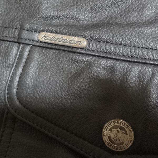 ハーレーダビッドソン　レザーシャツ　Mサイズ　ブラック　バイカー Harley Davidson ハーレーダビッドソン ライダーレザーシャツ