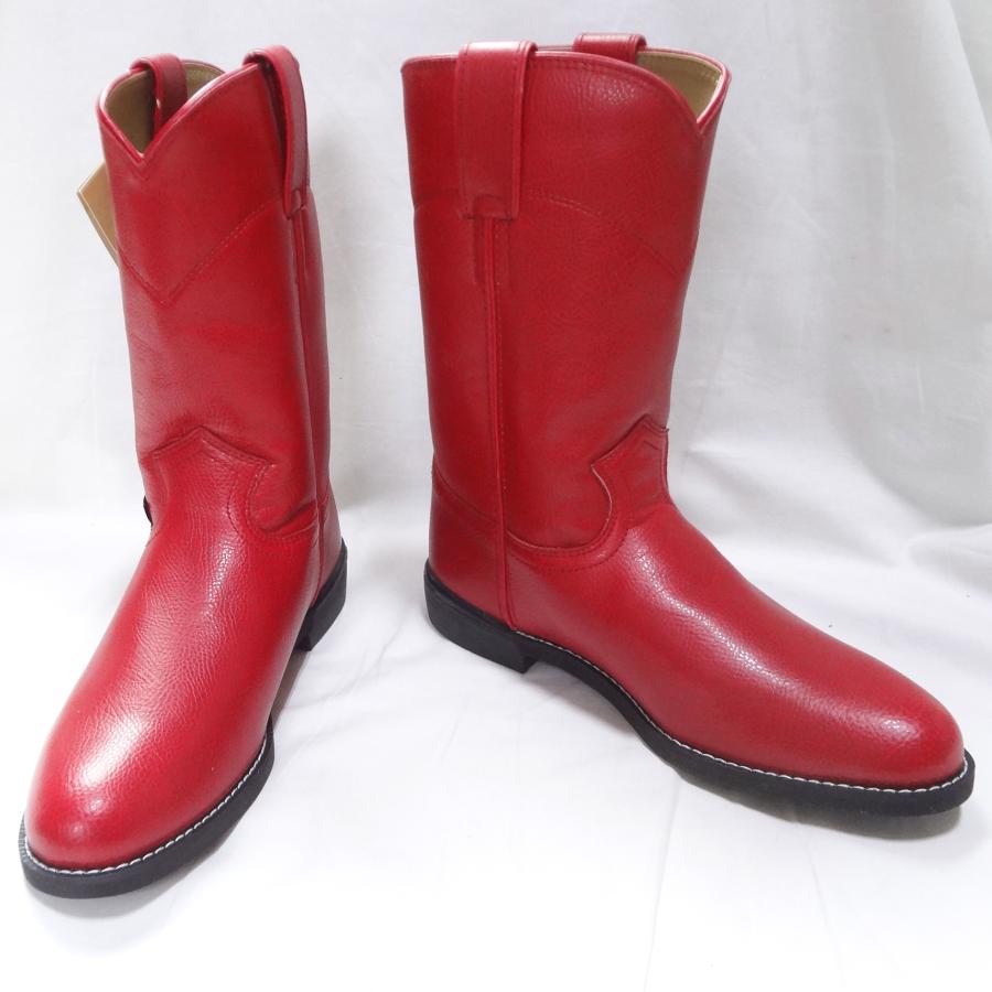 USA製 Justin ヴィンテージ 編み上げブーツ 7B レッド ジャスティン JUSTIN Boots ウエスタンブーツ サイズ6 1/2B レッド