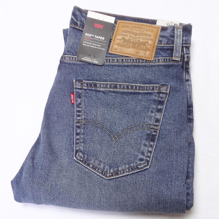 リーバイス 502 ストレッチデニム ジーンズ LEVI'S W33インチ ミッドインディゴ ブルー｜kaneko｜02