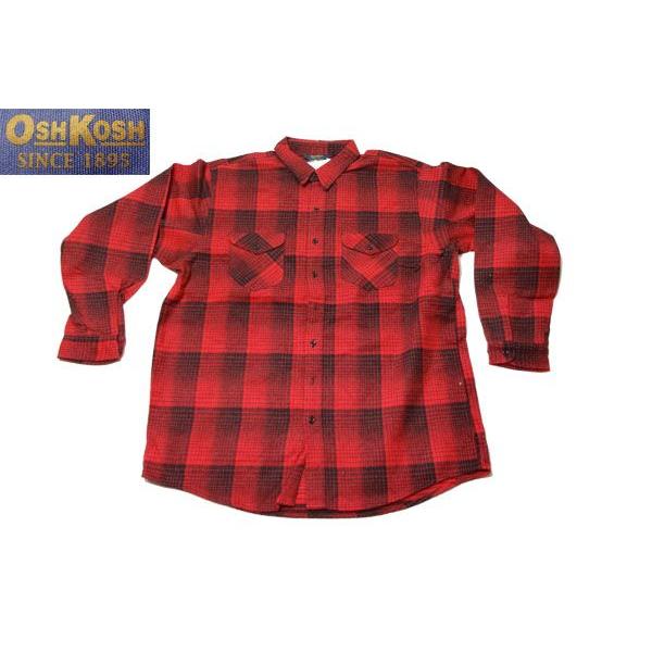 OSH KOSH オシュコシュ フランネルシャツ 156-1010 レッド OSHKOSH（オシュコシュ） フランネルシャツ 156-1010 レッド