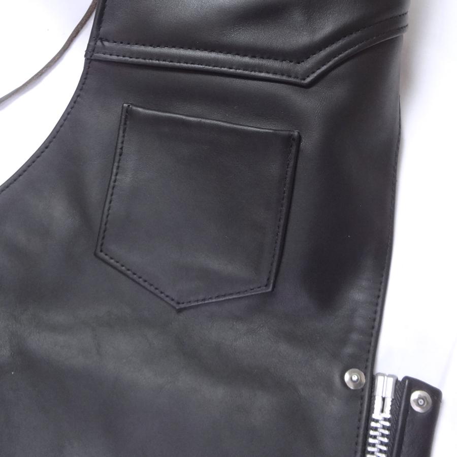 Schott ブラックレザー チャップス XS Schott N.Y.C ショット 米国製 チャップス Chaps 牛革 ブラック