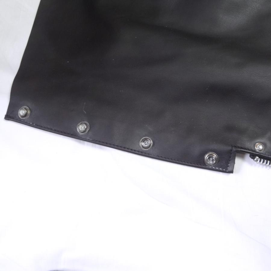 ブラックレザー チャップス　Schott オープンフロント Schott ブラックレザー チャップス XS Schott N.Y.C ショット