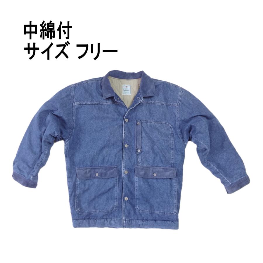 中綿入り デニムジャケット カバーオール メンズ カジュアル サイズ