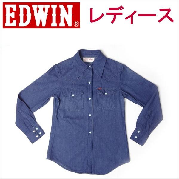 EDWIN（エドウィン） レディース ウェスタンシャツ デニムシャツ