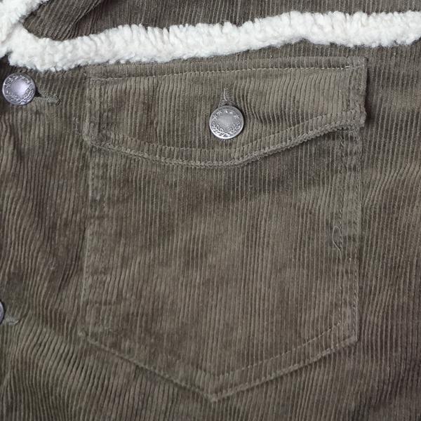 コーデュロイ ボア付きジャケット カバーオール サイズL メンズ