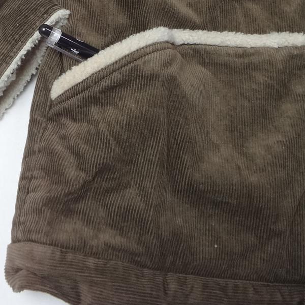 コーデュロイ ボア付きジャケット カバーオール サイズL メンズ