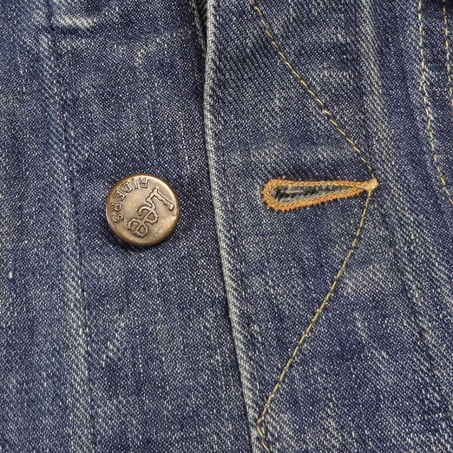 70s Lee デニムジャケット 刺繍　ネイビー　ジージャン　古着アメリカ アメリカ製 70's Lee デニムジャケット - 古着屋