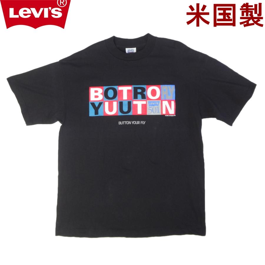 Levi's Lサイズ リーバイス 米国製 Tシャツ プリント ブラック