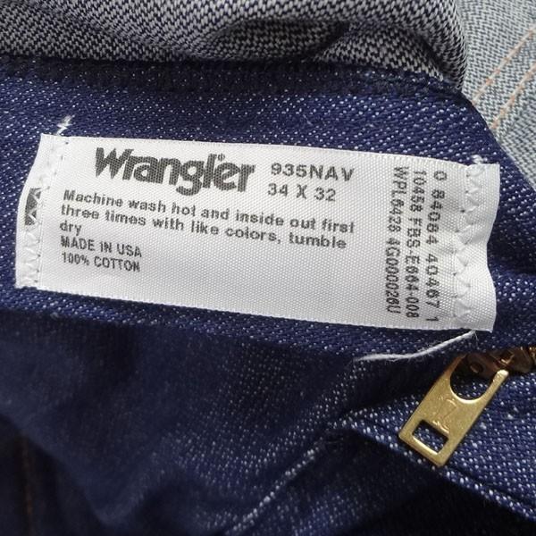 ラングラー Wrangler 935NAV 米国製 カーボーイカット ストレート ジーンズ  デニム メンズ カジュアル W34インチ MADE IN THE USA｜kaneko｜03