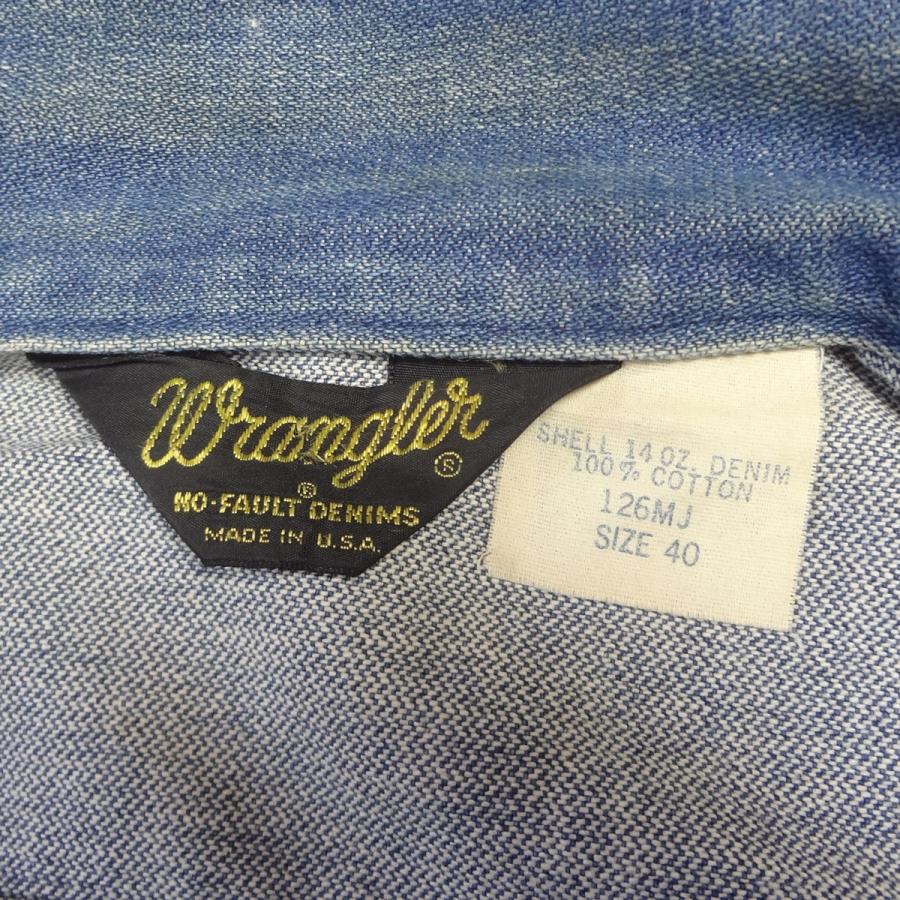 Wrangler ラングラー 米国製 USA製 ジージャン Gベスト 40 L Wrangler ラングラー 米国製 USA製 ジージャン Gベスト 40 L