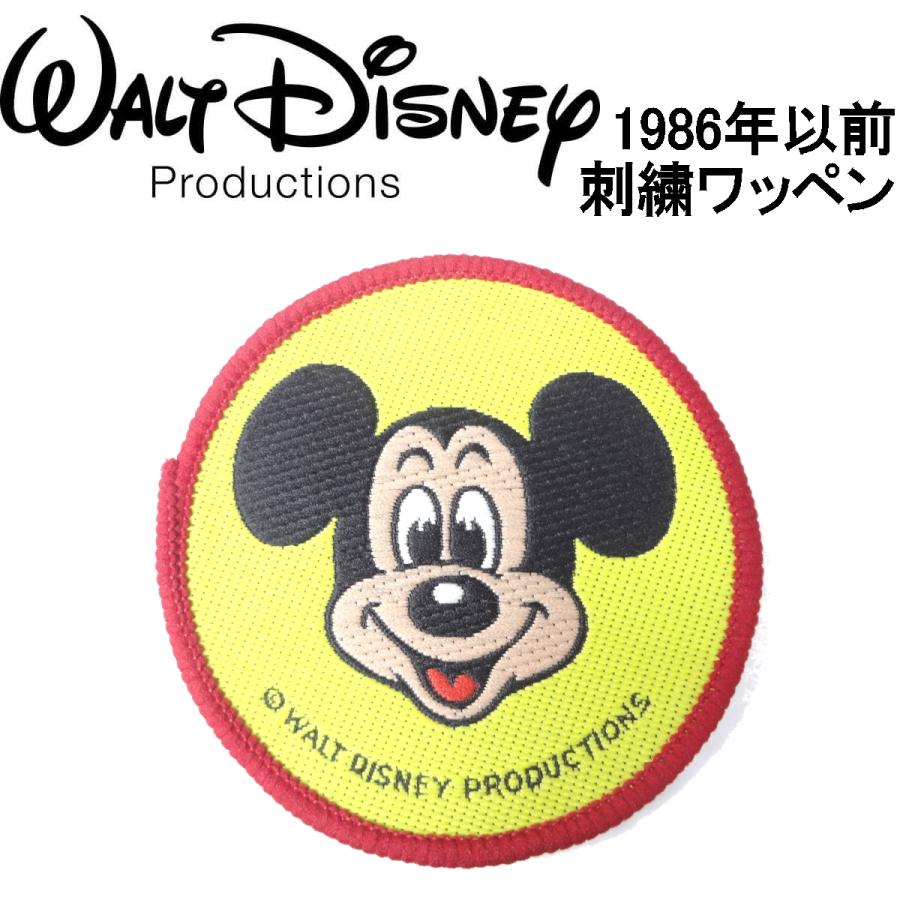 DISNEY VINTAGE ミッキーマウス ワッペン ディズニー 刺繍 アップリケ