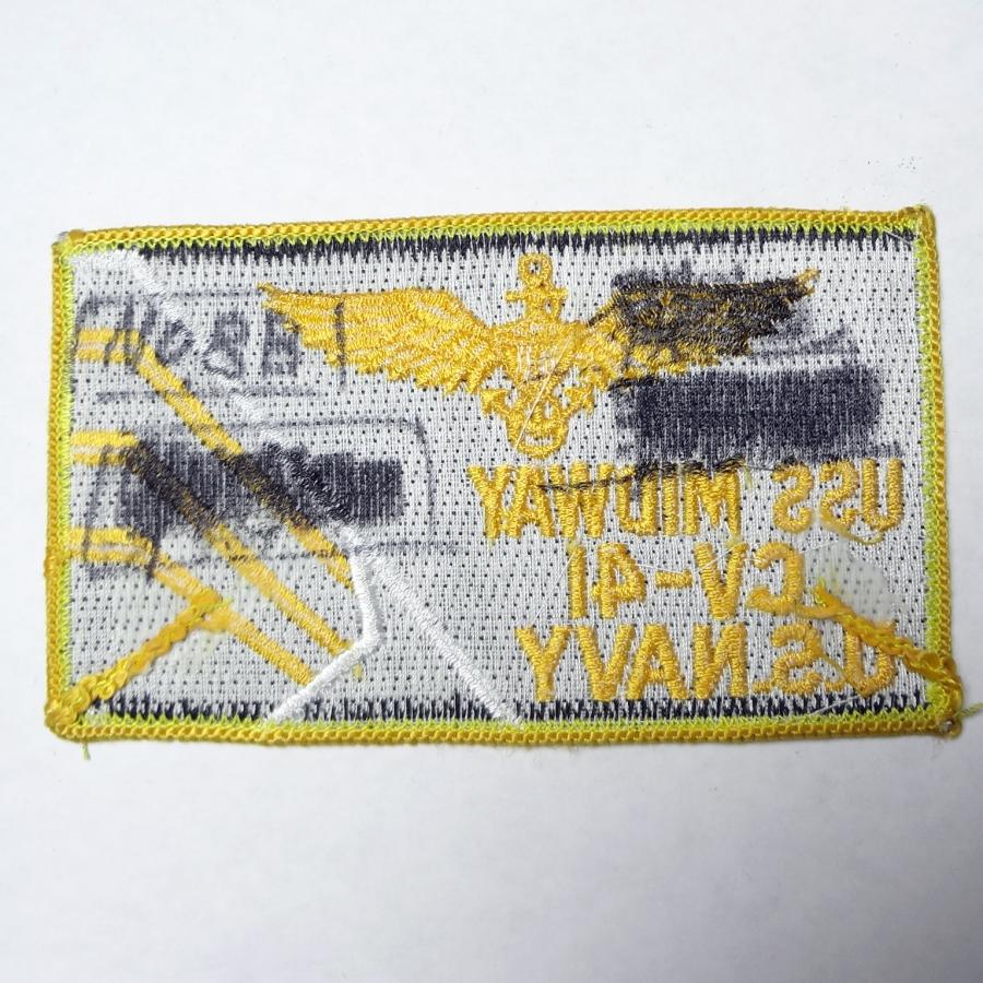 ミリタリー ワッペン 刺繍パッチ ヴィンテージ ヴィンテージ U.S.NAVY USS MIDWAY CV-41 ミッドウェイ 米海軍 空母