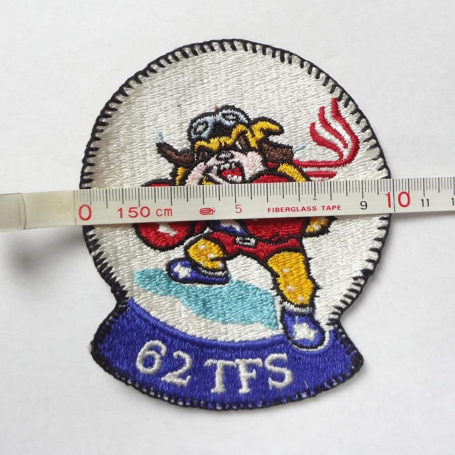 米軍 62 TFS ブルドッグ刺繍ワッペン ヴィンテージ ミリタリー
