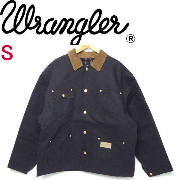 80-90's Wrangler 襟コーデュロイ ブラックデニムカバーオール L Wrangler（ラングラー） 中綿入り デニムジャケット カバーオール