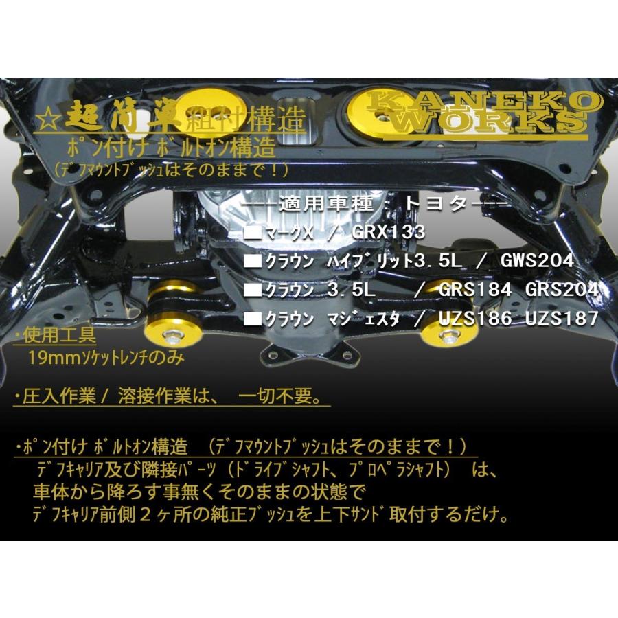 マークX GRX133_クラウンハイブリッド3.5L GWS204_クラウン3.5L GRS184GRS204_マジェスタ UZS186UZS187_KANEKOWORKSデフマウントリジットカラーRF-SPEC-R(RFR) :GRX133-RFR:KANEKOWORKS-ヤフーショッピング店 - 通販 - Yahoo!ショッピング マークX GRX133_クラウンハイブリッド3.5L GWS204_クラウン3.5L GRS184GRS204_マジェスタ UZS186UZS187_KANEKOWORKSデフマウントリジットカラーRF-SPEC-R(RFR) :GRX133-RFR:KANEKOWORKS-ヤフーショッピング店 - 通販 - Yahoo!ショッピング