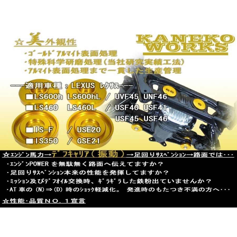 楽ギフ のし宛書 レクサスlexus Ls600h L Ls460 Is F Is350 Uvf45uvf46 Usf40usf41usf45usf46 Use Gse21 Kanekoworksデフマウントリジットカラーrf Spec R Rfr Dprd Jatimprov Go Id