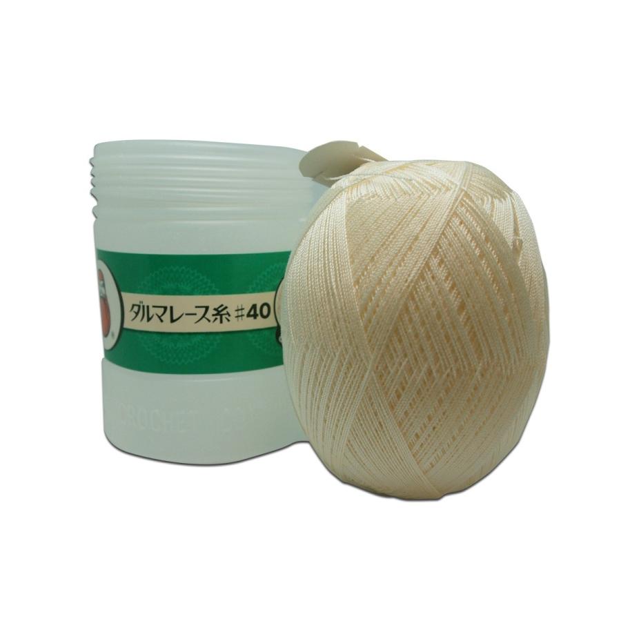 横田(株) ダルマレース糸#40 100g (オフホワイト) : 毛糸と手芸の店