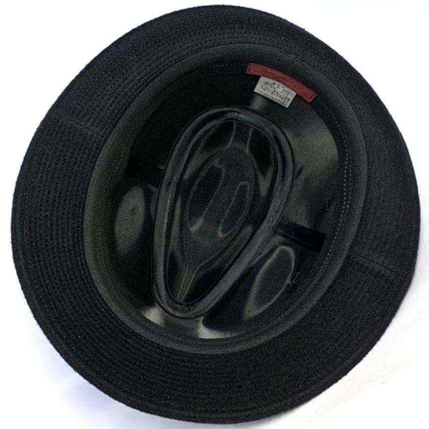 Borsalino ブラックハット 57cm 中折れ帽　ボルサリーノ Borsalino（ボルサリーノ） パナマ帽 パナマハット 中折れハット 春 夏