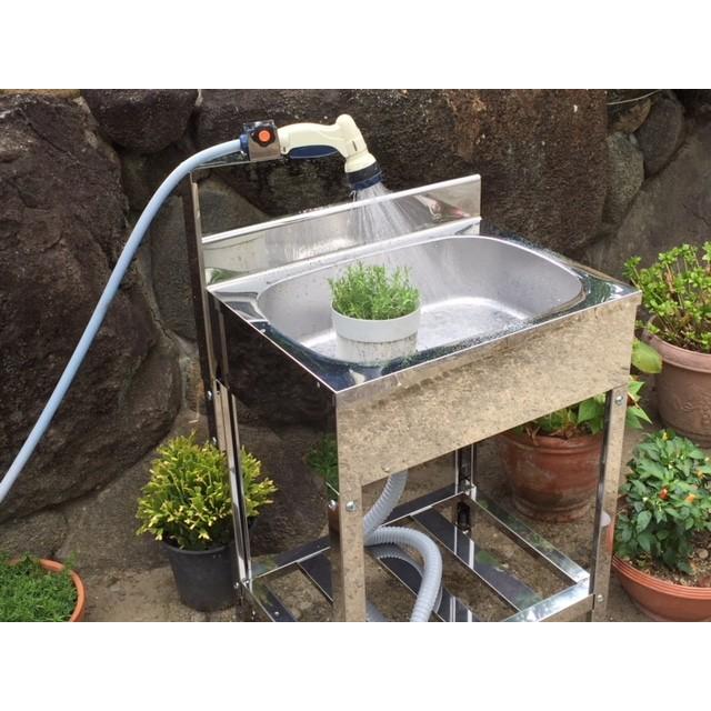 業務用 シンク 流し台 キッチン 排水トラップ ホース付 KN−600 