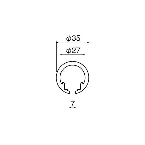 スマートライン7笠木 白熊 シロクマ BR-735S 35φ 20ｍ巻 抗菌タイプ 7シリーズ専用 ダークブラウン_1