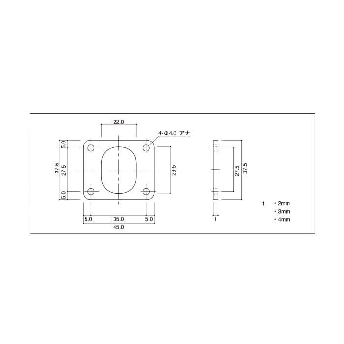 木製引出用シリンダーロック用スペーサー 白熊 シロクマ クローバ LOP-7A ブラック 2mm 1個｜kanemasa-k｜03