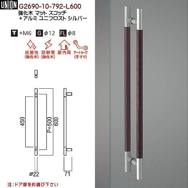 ドアハンドル ユニオン G2690-10-792-L600 長さ：600ｍｍ