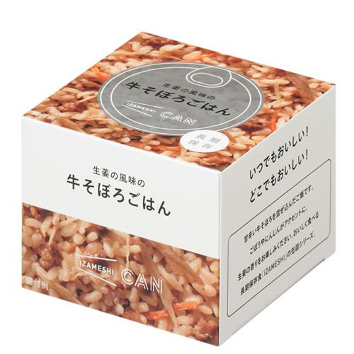 イザメシ CAN 缶詰 生姜の風味の牛そぼろごはん 単品サイズ：W78×D78×H60mm｜kanemasa-k