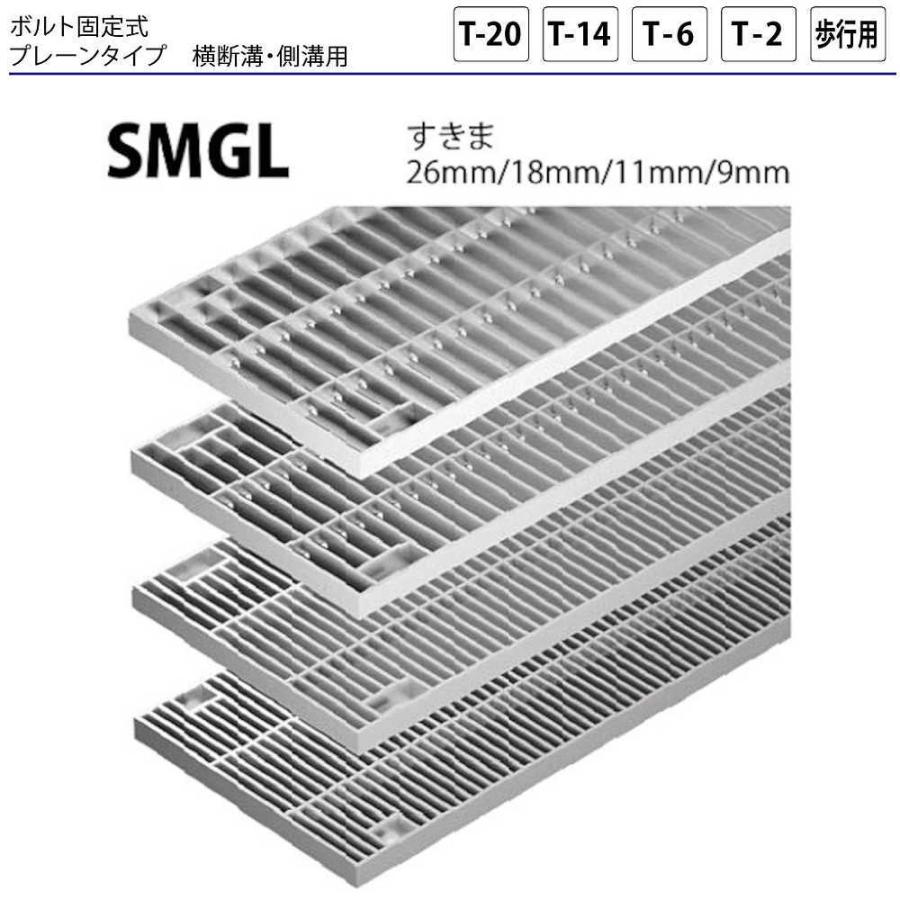 ステンレス製グレーチング カネソウ SMGL13520P=13 ボルト固定式 プレーンタイプ 横断溝・側溝用 みぞ幅300 350×992×20mm 1個
