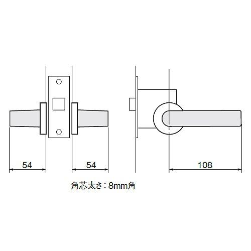 ノモス L5レバーハンドル アトム マットアンバー色 対応ドア厚 30 40ｍｍ レバーハンドルのみ L5 Ma カネマサかなものe Shop 通販 Yahoo ショッピング