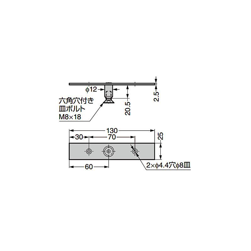 上ピボット金具 LAMP M100E27-14 ステンレス鋼（SUS304） 鏡面仕上 耐荷重kgf/2ヶ：100 落下防止機能付｜kanemasa-k｜03