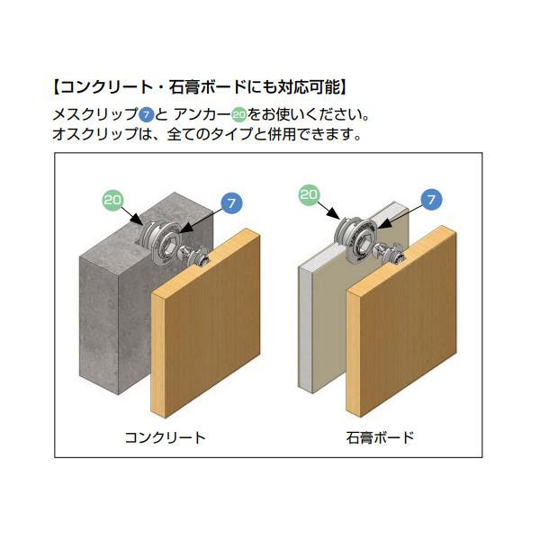 メスクリップPC-F1A専用アンカー FASTMOUNT PC-DC1 コンクリート・石膏
