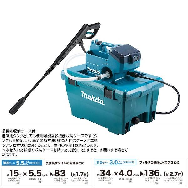 マキタ（makita） (純正品) 充電式高圧洗浄機 MHW080DPG2 バッテリ×2本